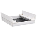 vidaXL fehér fenyőfa homokozó 95 x 90 x 15 cm