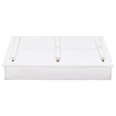 vidaXL fehér fenyőfa homokozó 95 x 90 x 15 cm