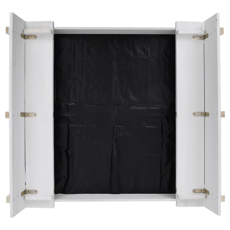 vidaXL fehér fenyőfa homokozó 95 x 90 x 15 cm
