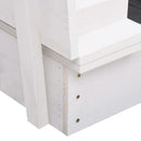 vidaXL fehér fenyőfa homokozó 95 x 90 x 15 cm