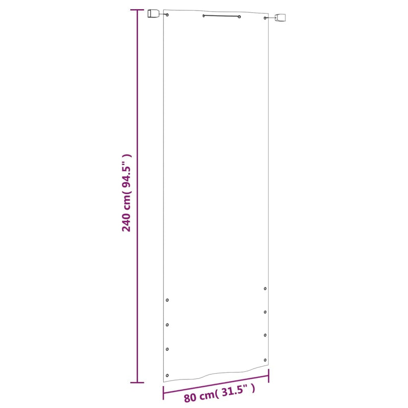 vidaXL világoszöld oxford-szövet erkélyparaván 80 x 240 cm