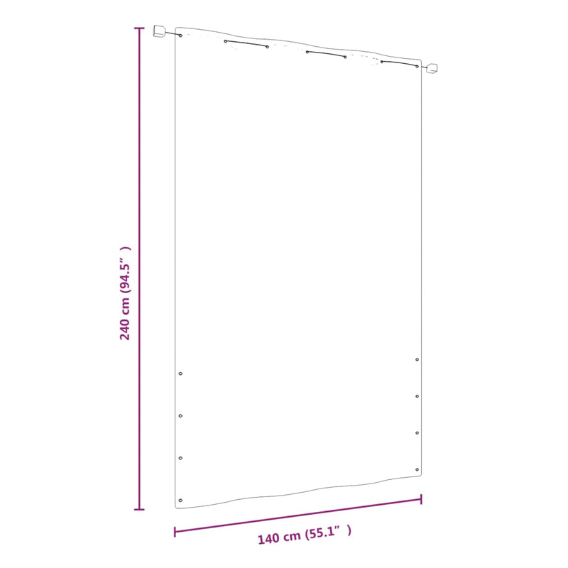 vidaXL piros oxford-szövet erkélyparaván 140 x 240 cm