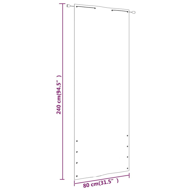 vidaXL barna oxford-szövet erkélyparaván 80 x 240 cm
