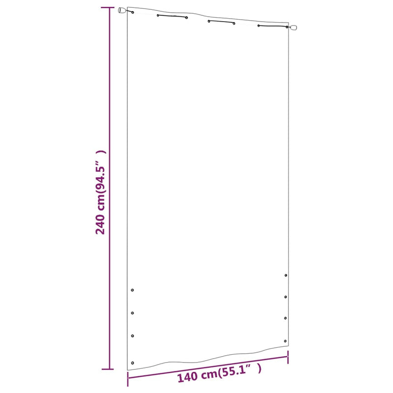 vidaXL barna oxford-szövet erkélyparaván 140 x 240 cm
