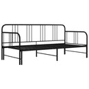 vidaXL fekete fém kihúzható kanapéágy-keret 90 x 200 cm