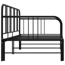 vidaXL fekete fém kihúzható kanapéágy-keret 90 x 200 cm