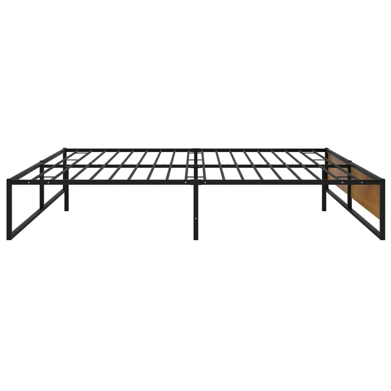 vidaXL fekete fém ágykeret 140 x 200 cm