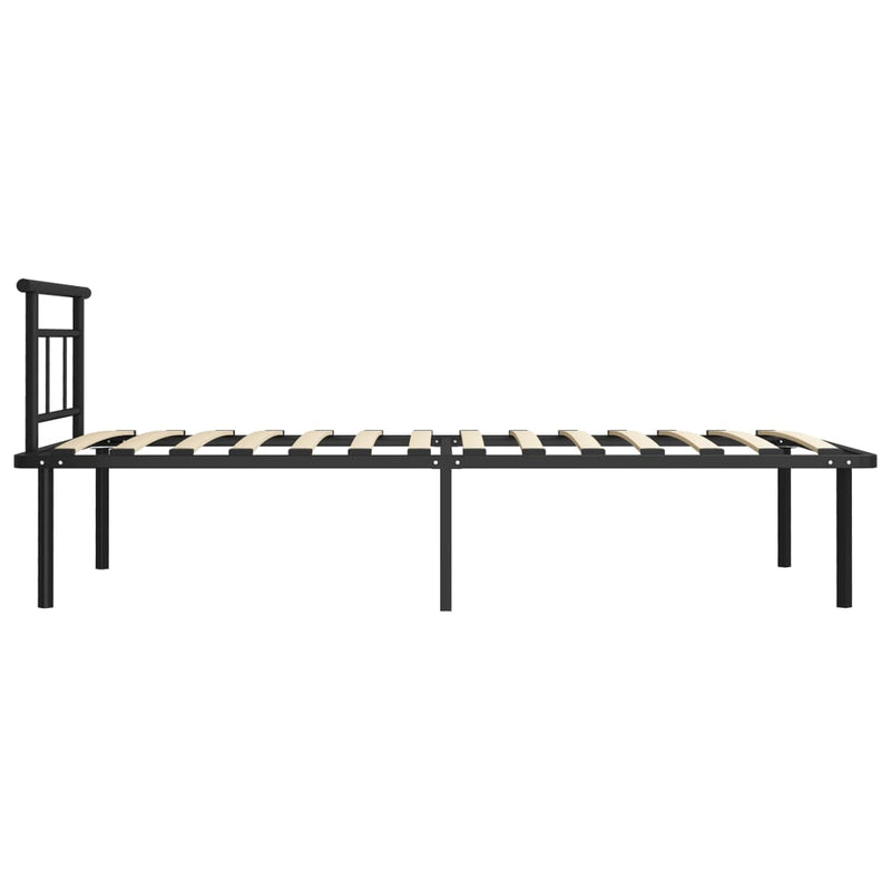 vidaXL fekete fém ágykeret 100 x 200 cm
