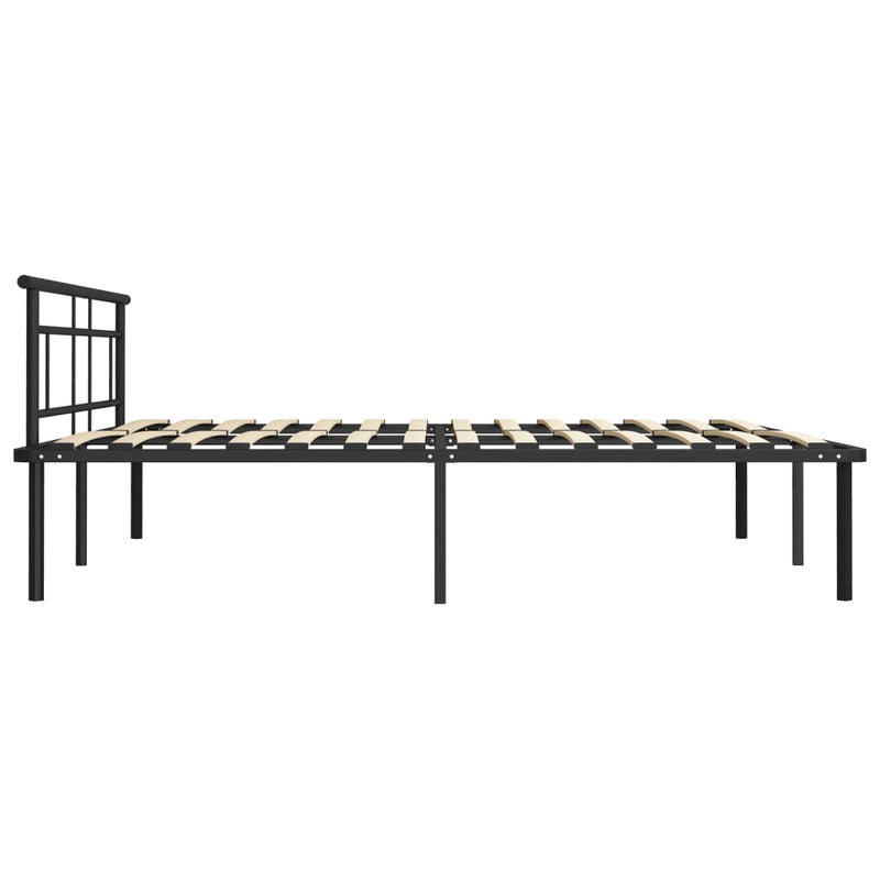 vidaXL fekete fém ágykeret 200 x 200 cm