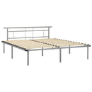 vidaXL szürke fém ágykeret 200 x 200 cm