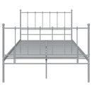 vidaXL szürke fém ágykeret 120 x 200 cm