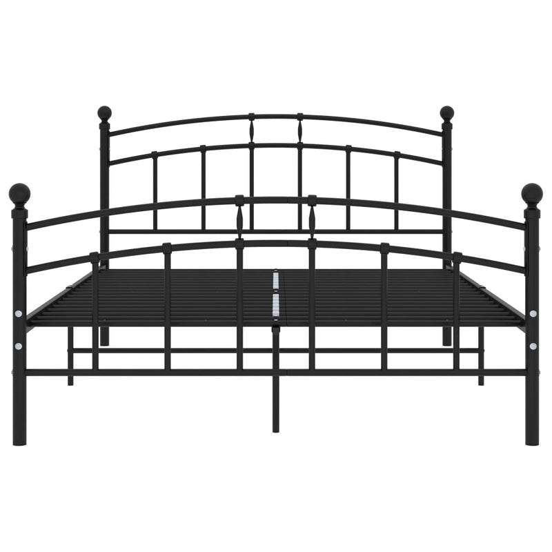 vidaXL fekete fém ágykeret 200 x 200 cm