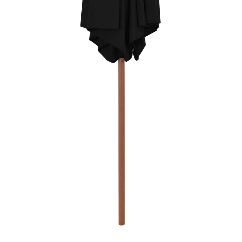 vidaXL fekete kültéri napernyő farúddal 270 cm