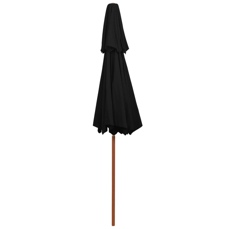 vidaXL fekete kétszintes napernyő farúddal 270 cm