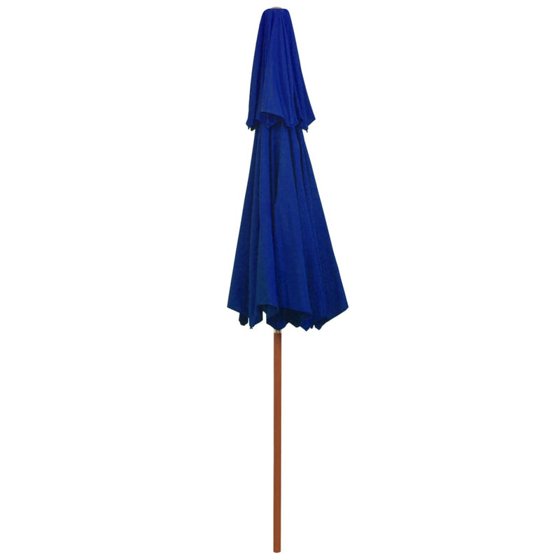 vidaXL kék kétszintes napernyő farúddal 270 cm