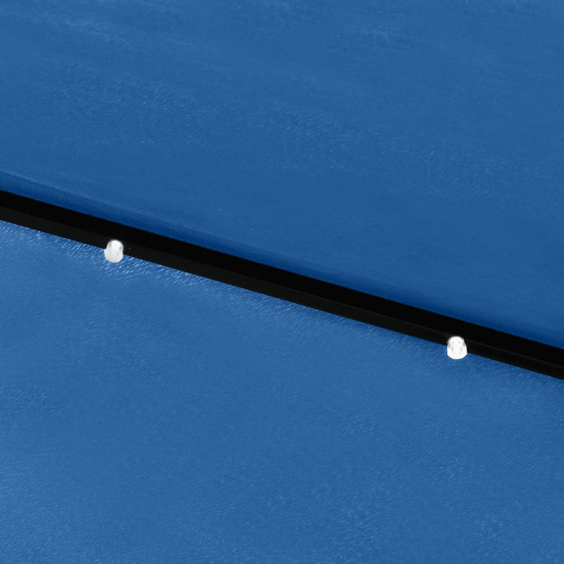 vidaXL azúrkék napernyő LED-ekkel és acél rúddal 2 x 3 m