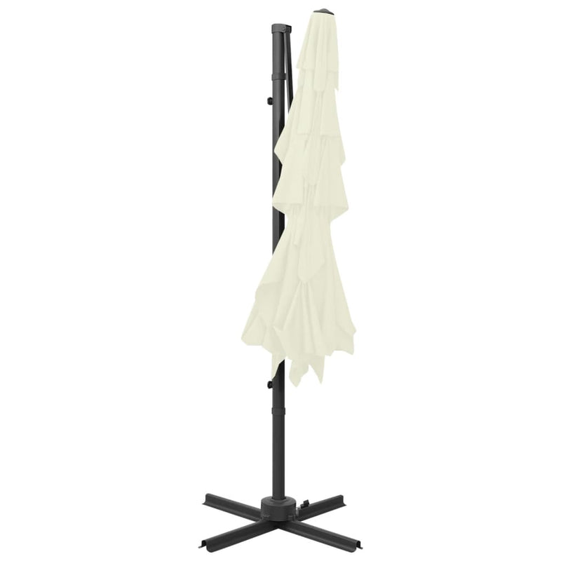 vidaXL 4 szintes homokszínű napernyő alumíniumrúddal 250 x 250 cm