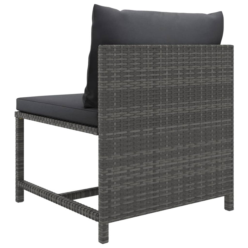 vidaXL 4 részes szürke polyrattan kerti ülőgarnitúra párnákkal