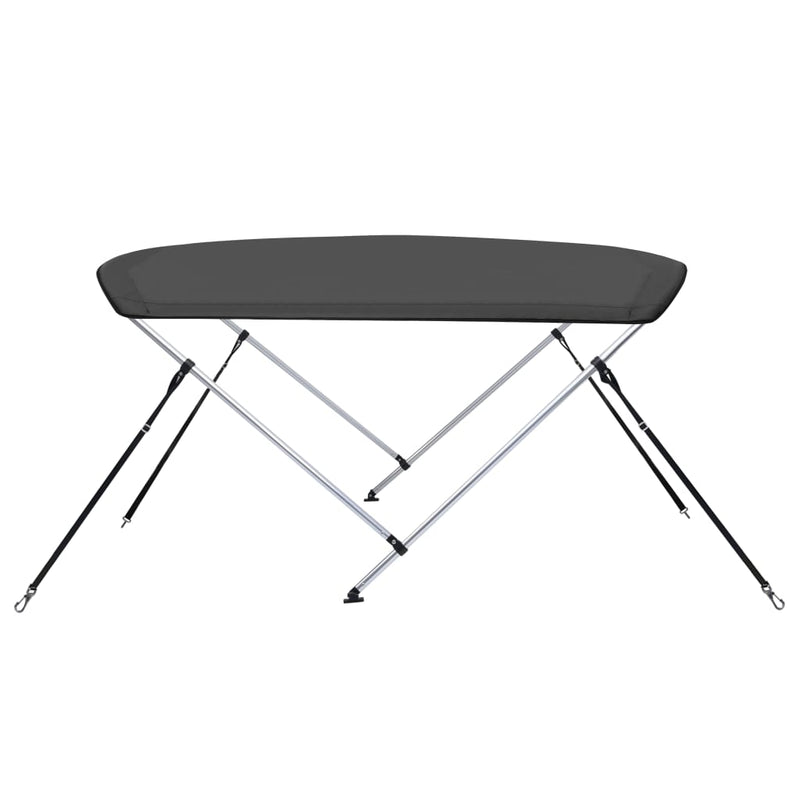 vidaXL antracitszürke kétágú bimini tető 180 x 130 x 110 cm