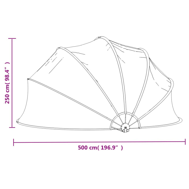 vidaXL medencekupola 500 x 250 cm