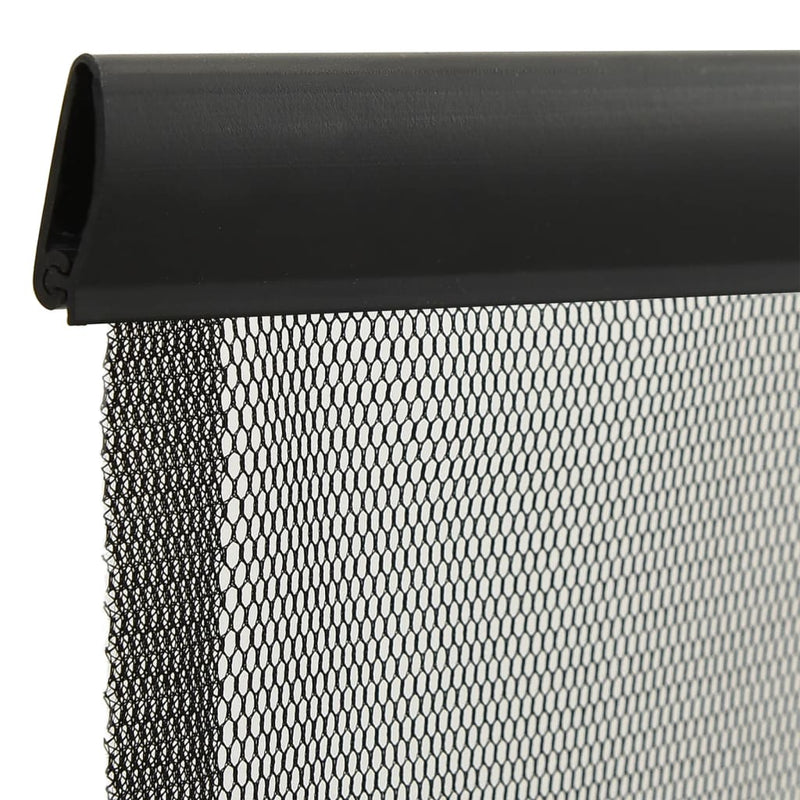 vidaXL fekete szúnyogháló ajtóra 10 részes hálós függönnyel 240x240 cm