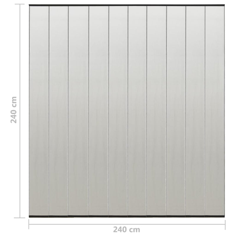 vidaXL fekete szúnyogháló ajtóra 10 részes hálós függönnyel 240x240 cm