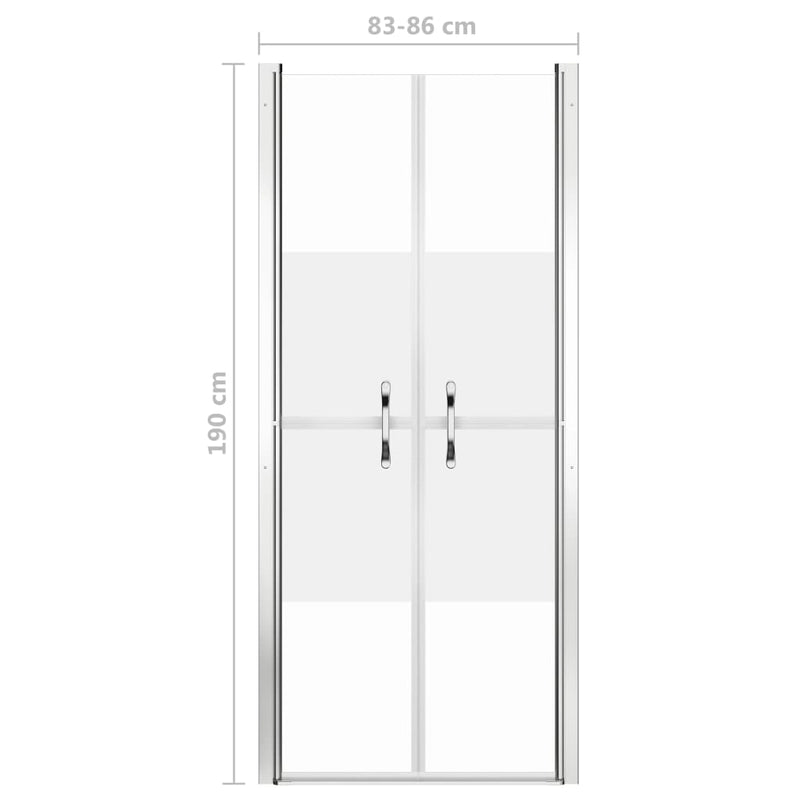 vidaXL félig matt ESG zuhanyajtó 86 x 190 cm