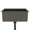 vidaXL fekete kézzel készült rozsdamentes acél mosogató