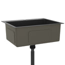 vidaXL fekete kézzel készült rozsdamentes acél mosogató