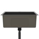 vidaXL fekete kézzel készült rozsdamentes acél mosogató