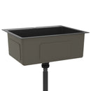 vidaXL fekete kézzel készült rozsdamentes acél mosogató