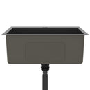 vidaXL fekete kézzel készült rozsdamentes acél mosogató