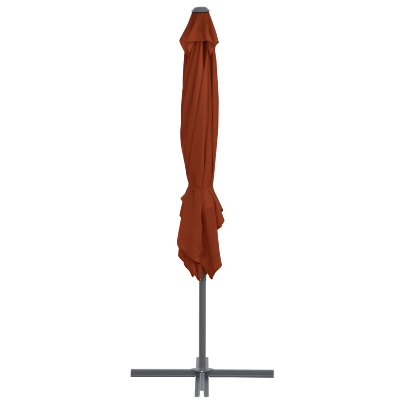 vidaXL terrakotta konzolos napernyő acélrúddal 250 x 250 cm