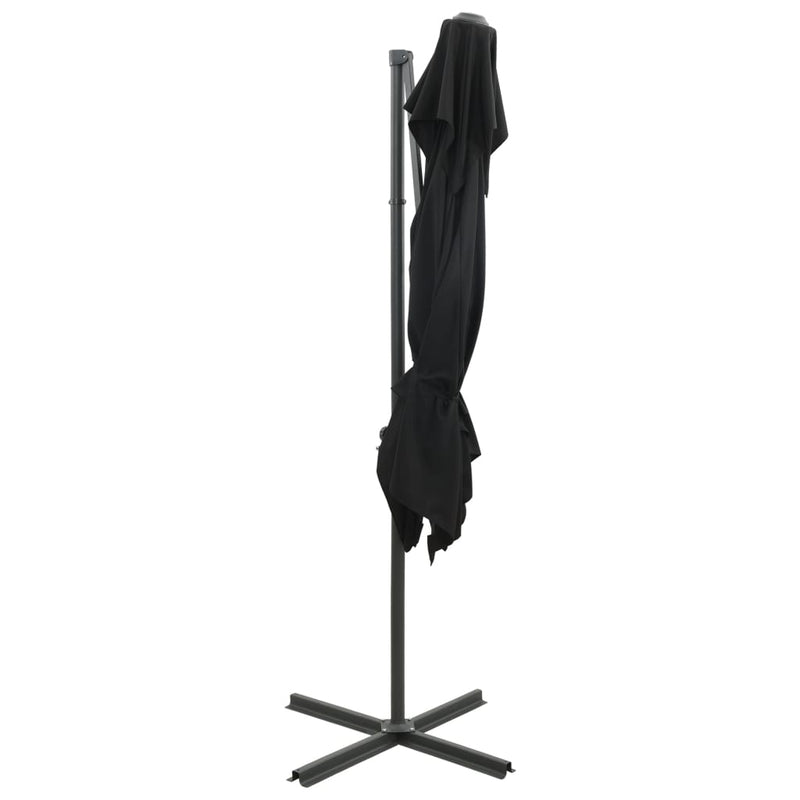 vidaXL fekete dupla tetejű konzolos napernyő 250 x 250 cm