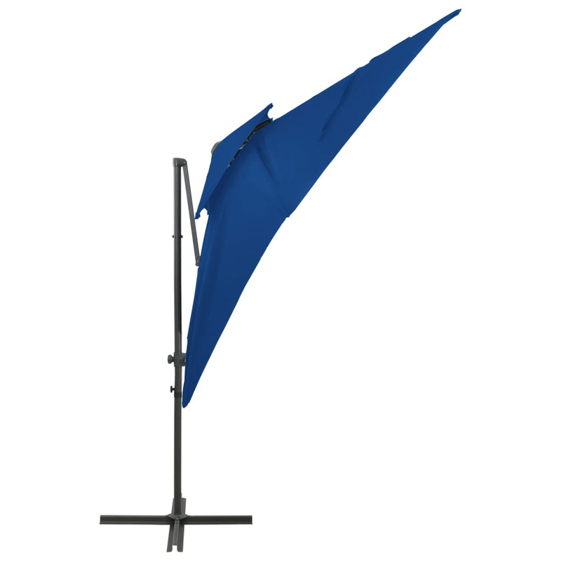 vidaXL azúrkék dupla tetejű konzolos napernyő 250 x 250 cm