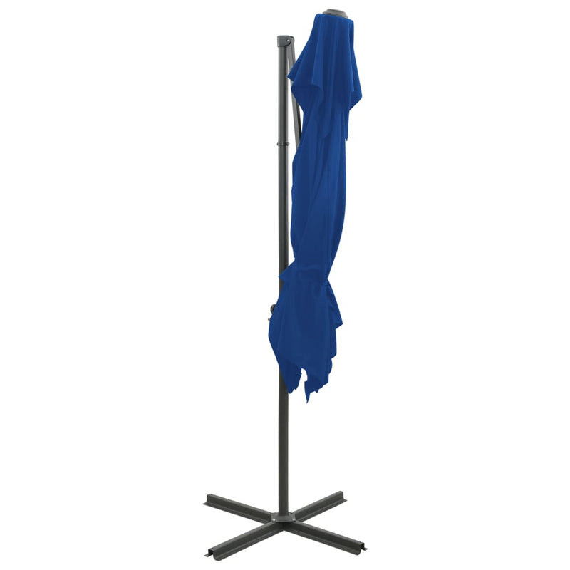vidaXL azúrkék dupla tetejű konzolos napernyő 250 x 250 cm