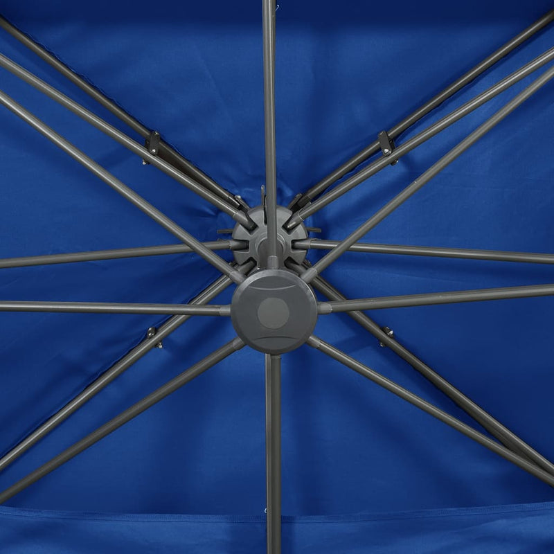 vidaXL azúrkék dupla tetejű konzolos napernyő 400 x 300 cm