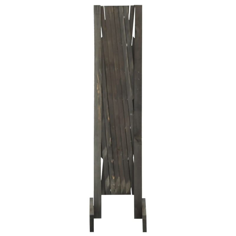 vidaXL szürke tömör fenyőfa rácsos kerti kerítés 120 x 90 cm
