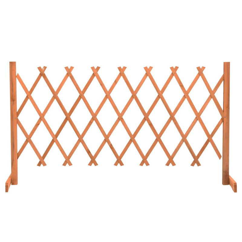 vidaXL narancssárga tömör fenyőfa rácsos kerti kerítés 150 x 80 cm