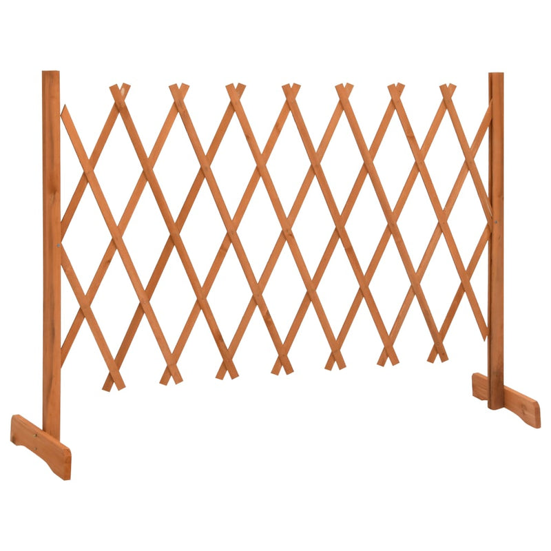 vidaXL narancssárga tömör fenyőfa rácsos kerti kerítés 150 x 80 cm