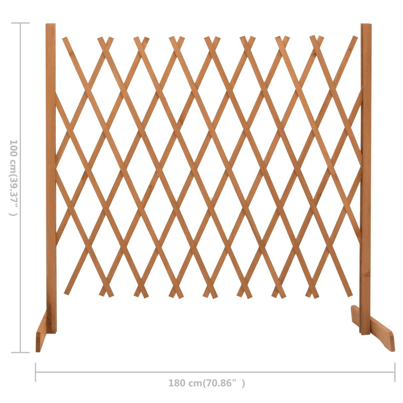 vidaXL narancssárga tömör fenyőfa rácsos kerti kerítés 180 x 100 cm
