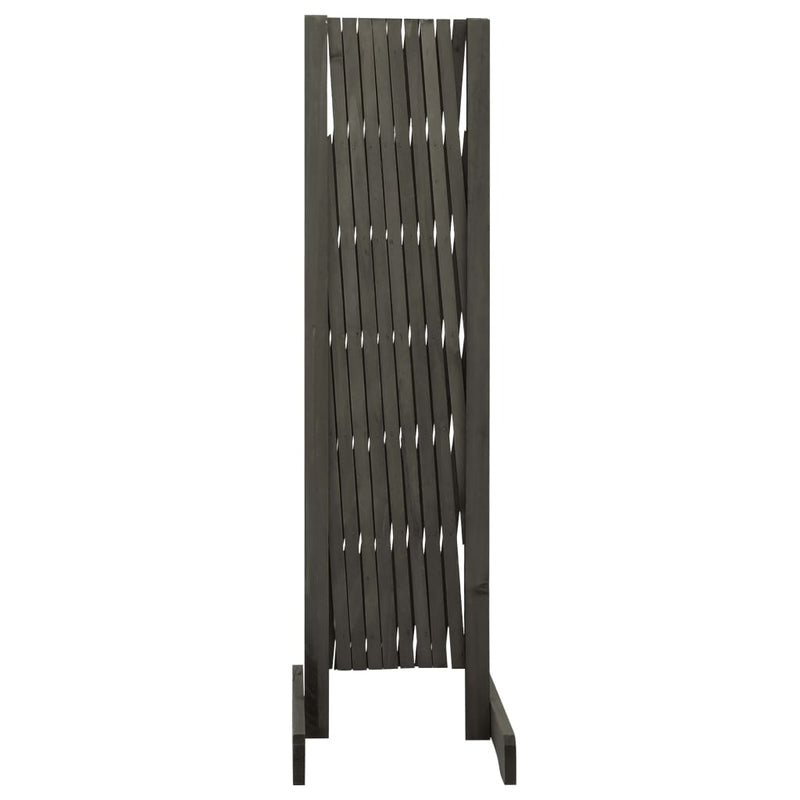 vidaXL szürke tömör fenyőfa rácsos kerti kerítés 180 x 100 cm