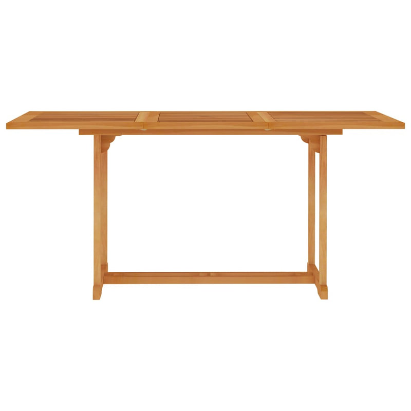 vidaXL tömör tíkfa kerti asztal 150 x 90 x 75 cm