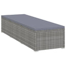 vidaXL 3 részes szürke polyrattan kerti napozóágy szett asztallal