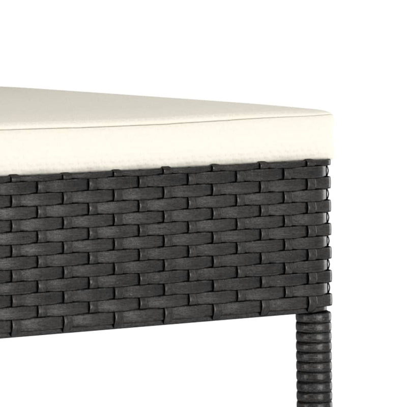 vidaXL 2 db fekete polyrattan kerti étkezőszék