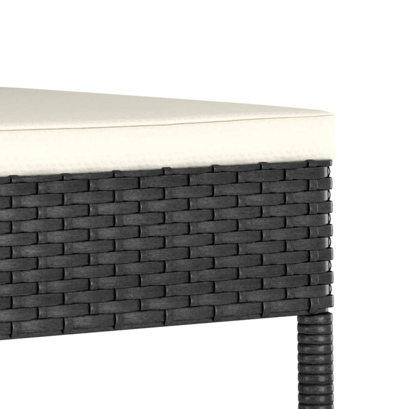 vidaXL 4 db fekete polyrattan kerti étkezőszék