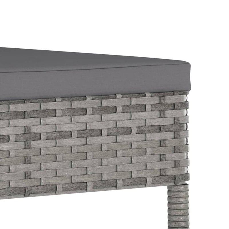 vidaXL 4 db szürke kerti polyrattan étkezőszék