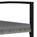 vidaXL 4 db szürke kerti polyrattan étkezőszék