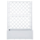 vidaXL fehér kerti magaságyás ráccsal és öntözőrendszerrel