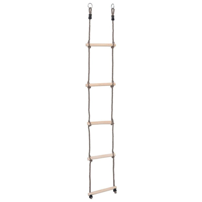 vidaXL ötfokos tömör fenyőfa létra 210 cm